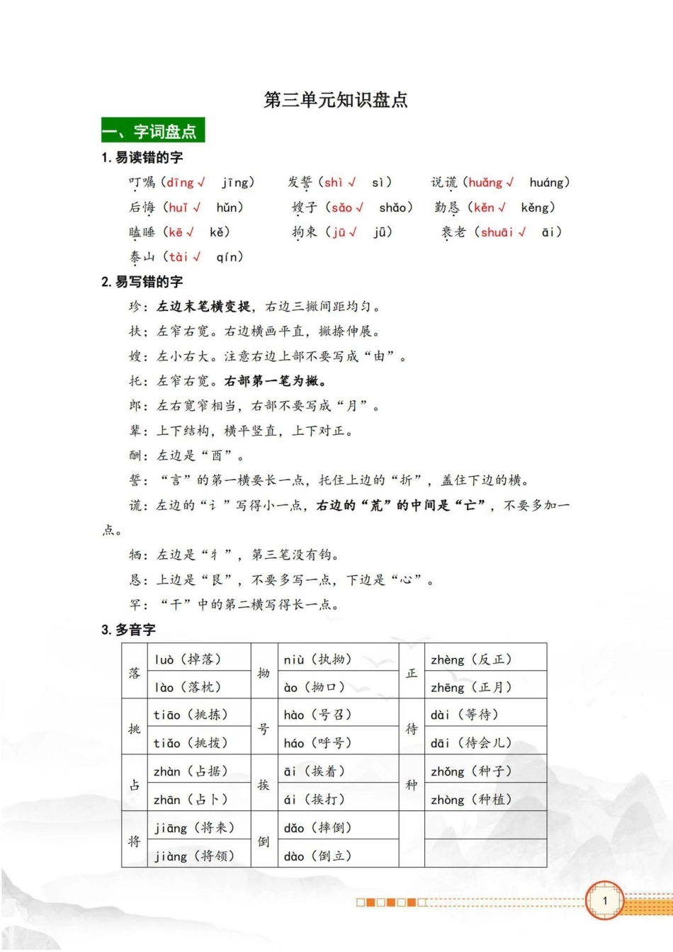 五年级上册语文第三单元知识点盘点。五年级上册语文第三单元知识点盘点五年级上册语文 五年级语文知识点 第三单元知识点 知识点总结 学习资料分享.pdf_第2页