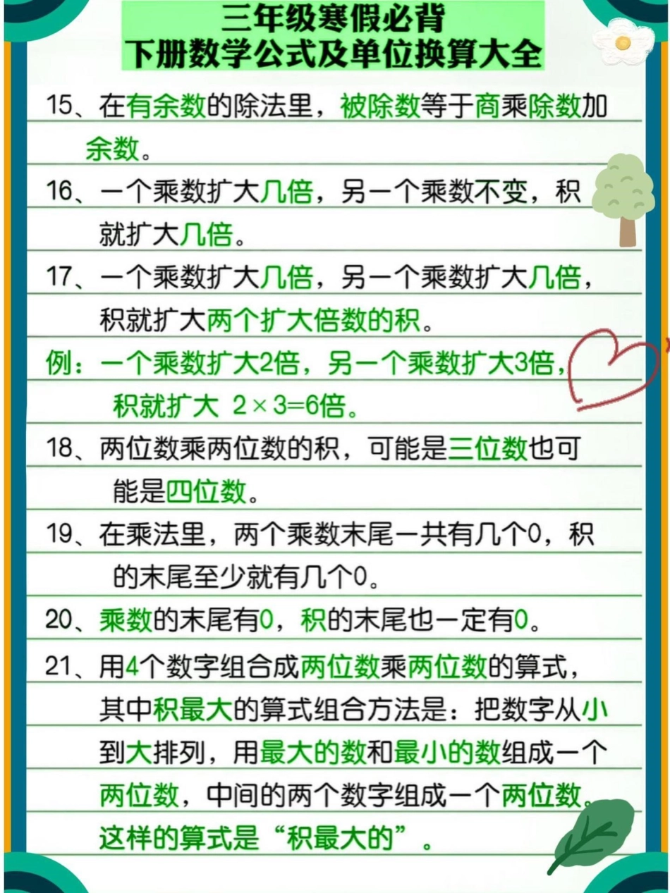 三年级下册数学寒假必背概念和公式大全教育 学习   三年级数学.pdf_第1页