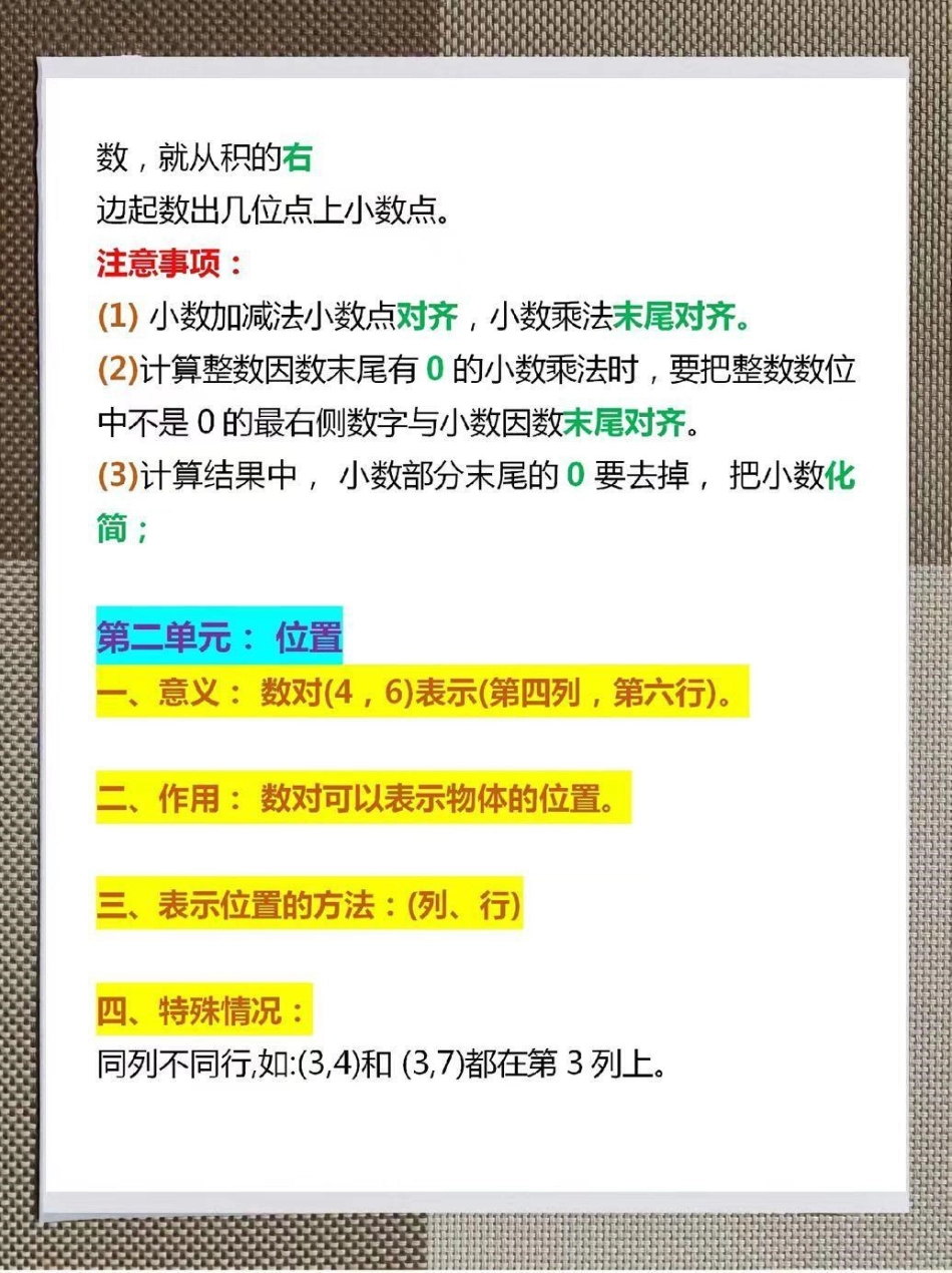 小学五年级数学上册1-8单元知识点汇总。整理了一份五年级数学上册1-8单元知识点汇总。家长给孩子打印一份出来学习，都是考试常考常出题，完整版可打印，快给孩子打印一份出来学习吧！电子版可打印  暑假预习.pdf_第3页