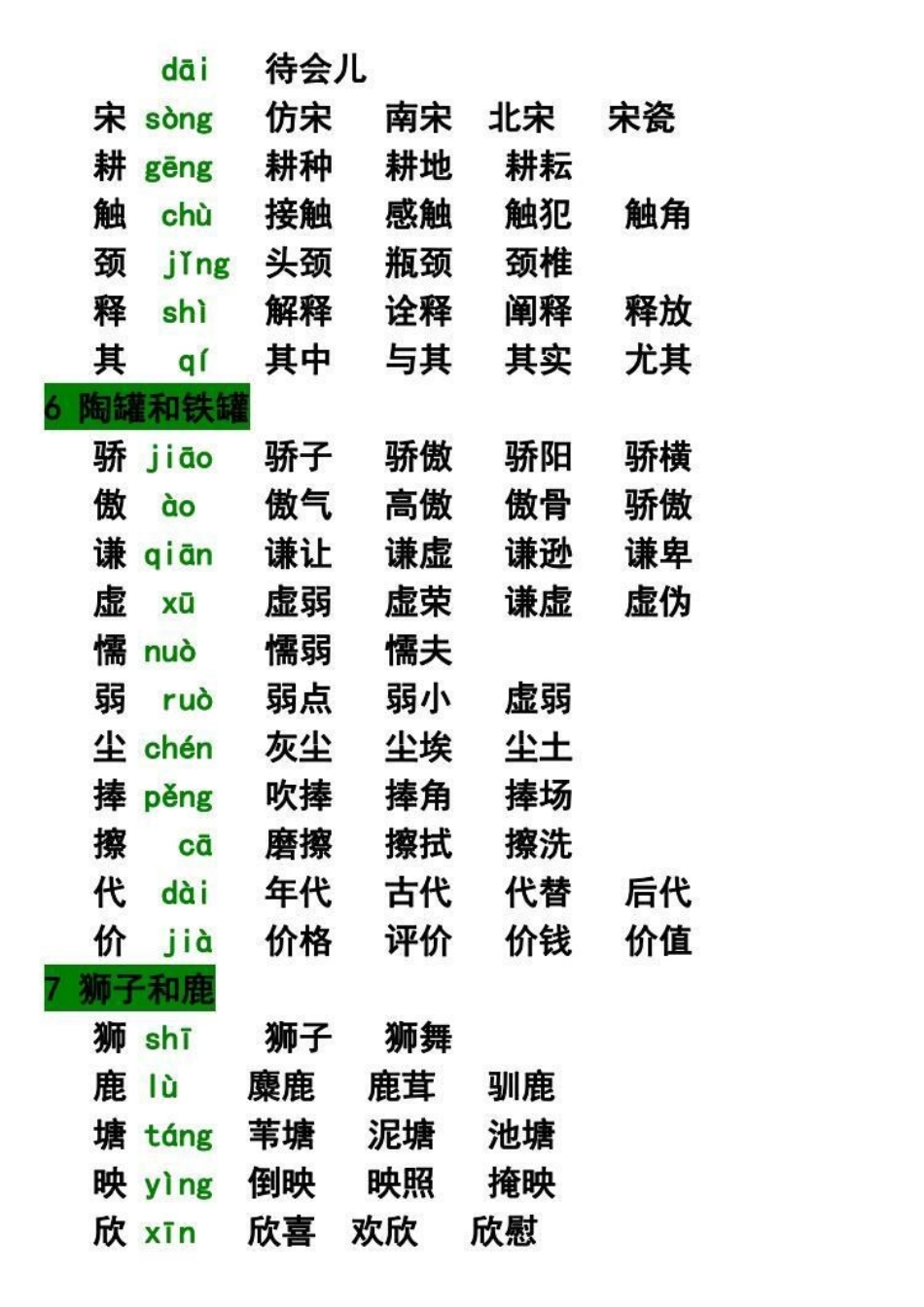 三年级下册语文1-4单元生字及组词汇总 知识点总结  小学语文 必考考点.pdf_第3页