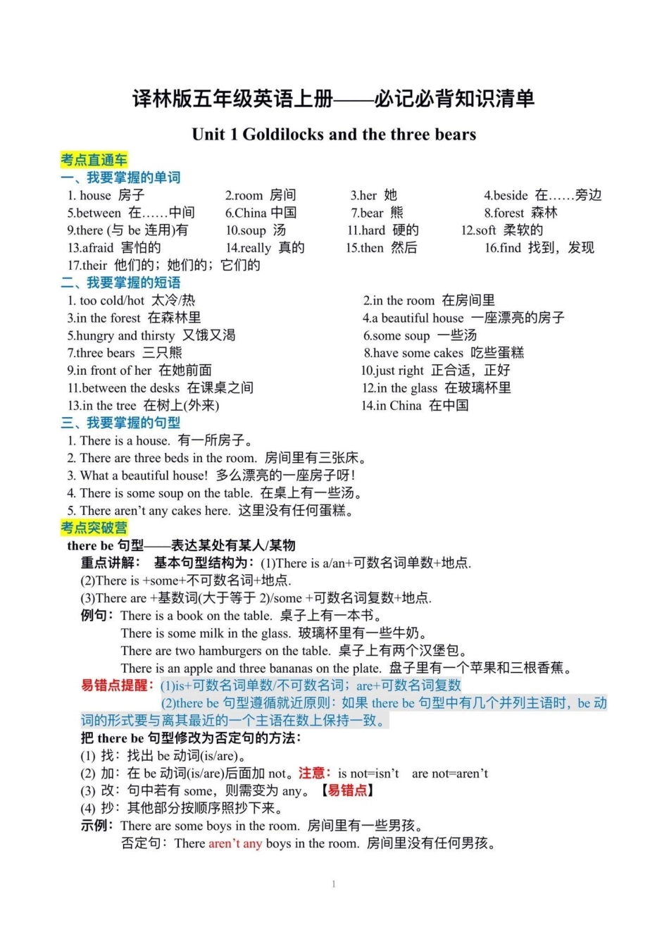 译林版五年级上册英语必背知识点清单汇总。译林版五年级上册英语必背知识点清单汇总五年级 译林版英语 译林版五年级英语上册 英语知识点 英语知识点总结.pdf_第2页