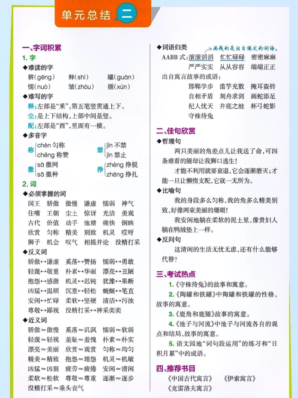 三年级下册语文单元汇总。期末复习  知识点总结 小学语文知识点 三年级 粉丝➕粉丝一千万热门 创作者中心 热点宝.pdf_第2页