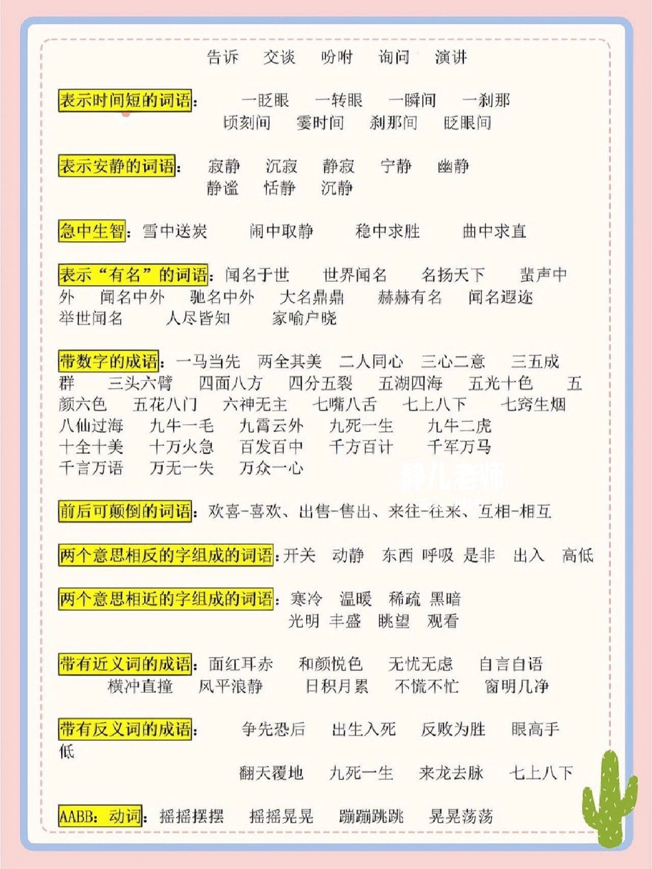 三年级下册语文寒假词语积累大盘点 知识点总结 教育 学习.pdf_第2页