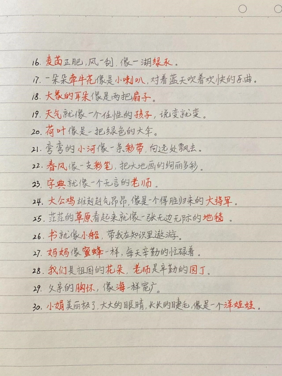 三年级写作必会的比喻句小学语文.pdf_第2页