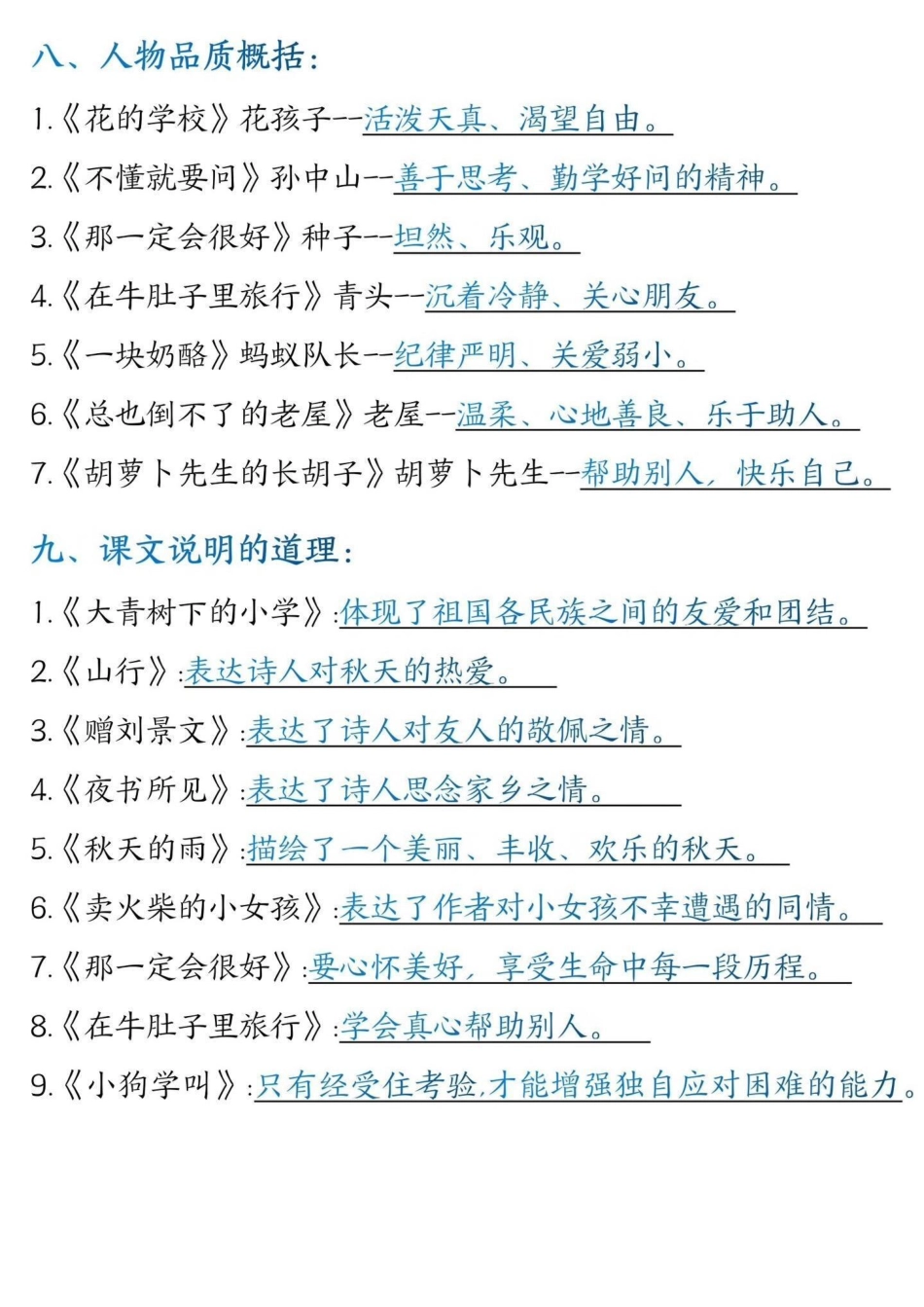 三年级语文期中1-4单元九大易考知识点。三年级上册语文期中1-4单元九大易考知识点汇总整理出来了，家长可以打印出来给孩子读一读背一背，期中考试不丢分三年级上册语文 三年级三年级语文重点归纳三年级语文上.pdf_第3页