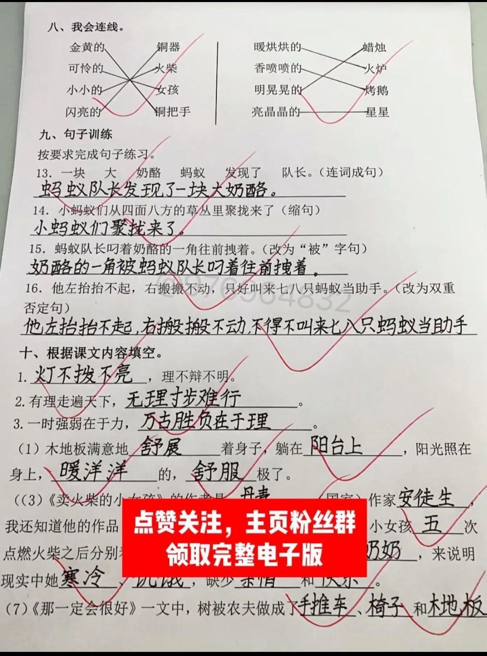 三年级语文上册第三单元检测卷。三年级上册语文 小学语文 三年级 必考考点 语文.pdf_第3页