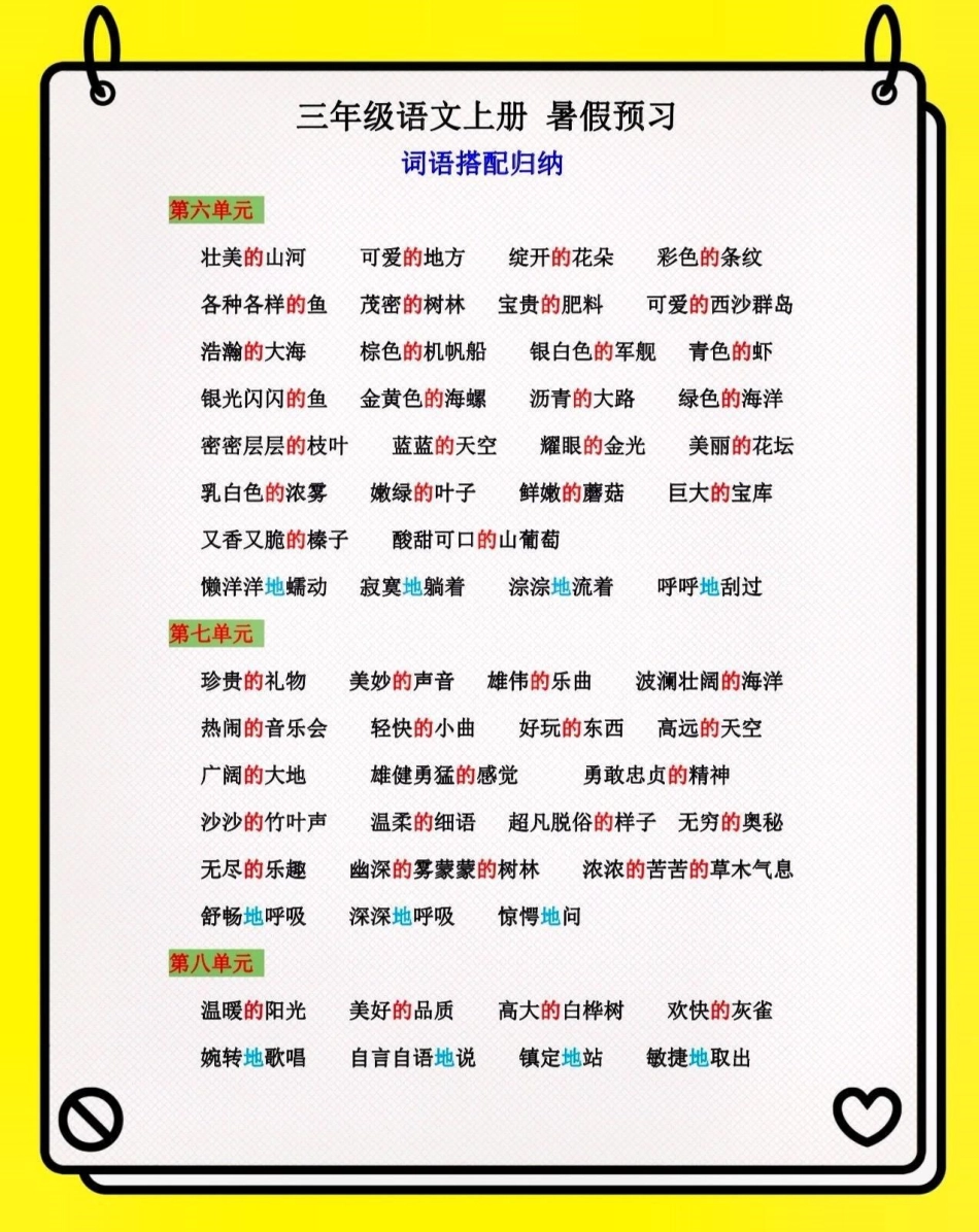 三年级语文上册暑假预习。 知识点总结 暑假预习 小学语文 小学语文必考知识点盘点  热点 来客官方助推官 创作者中心.pdf_第3页