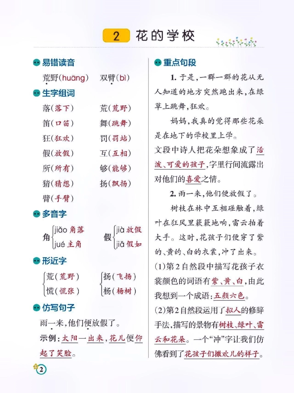 三年级语文上册知识点归纳总结。 暑假预习 小学知识点归纳 知识点总结 小学语文  热点 创作者中心.pdf_第2页