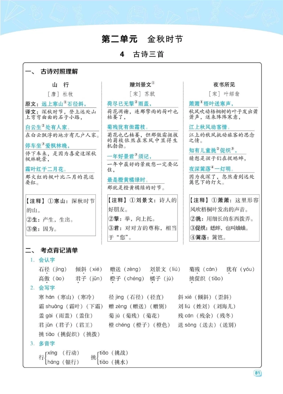 语文学习重在每日积累沉淀，三年级语文每课名师知识点梳理来了三年级上册语文 三年级语文重点归纳 学习资料分享 知识点总结.pdf_第1页