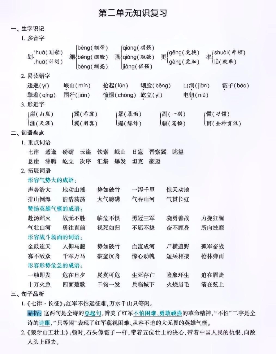 六年级语文上册1-8单元知识点总复习。 知识点总结 必考考点 小学语文必考知识点盘点 六年级  来客官方助推官 创作者中心 热点宝.pdf_第3页