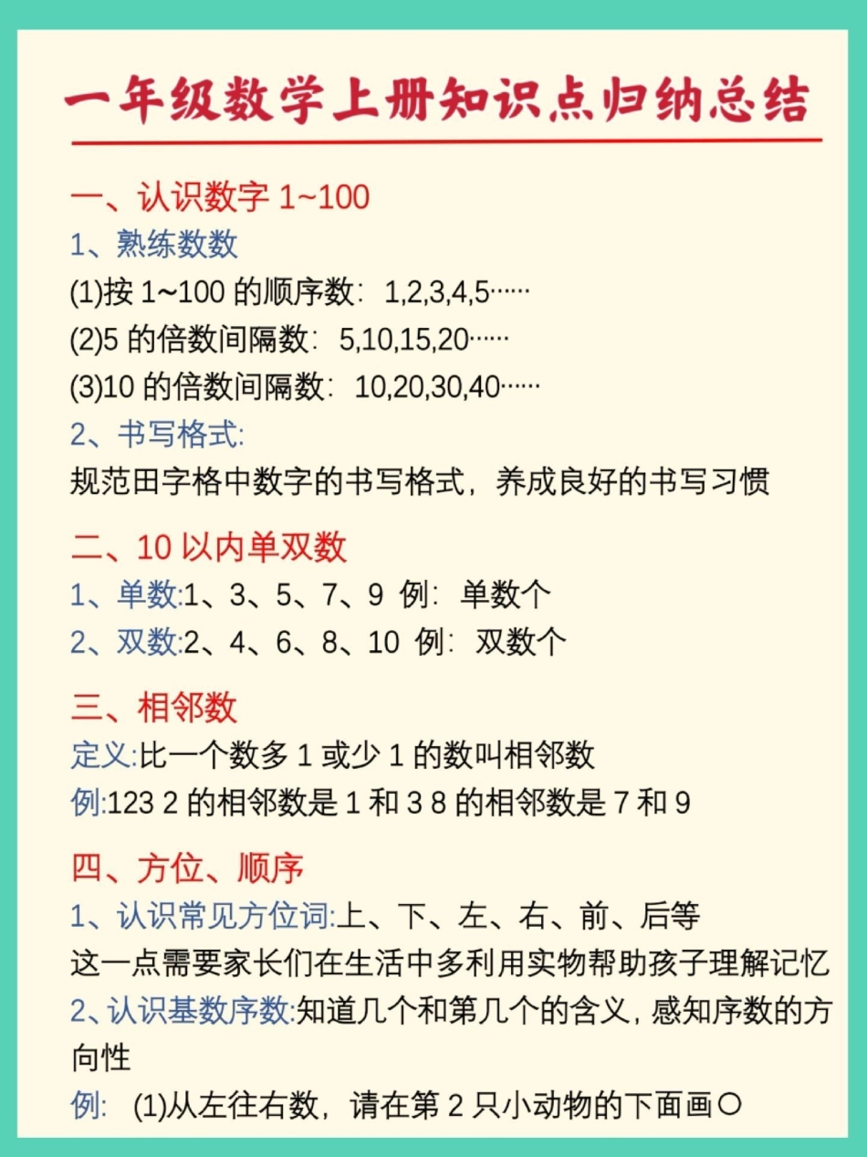 幼小衔接一年级数学上册知识点归纳总结。幼小衔接 学霸秘籍 暑假预习 幼升小 知识点总结.pdf_第2页