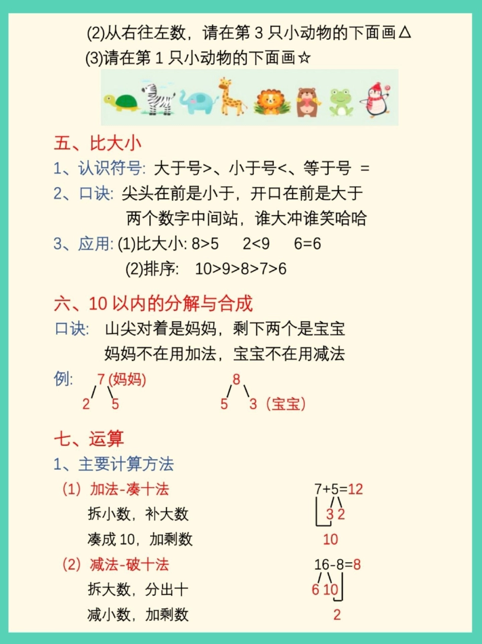 幼小衔接一年级数学上册知识点归纳总结。幼小衔接 学霸秘籍 暑假预习 幼升小 知识点总结.pdf_第3页