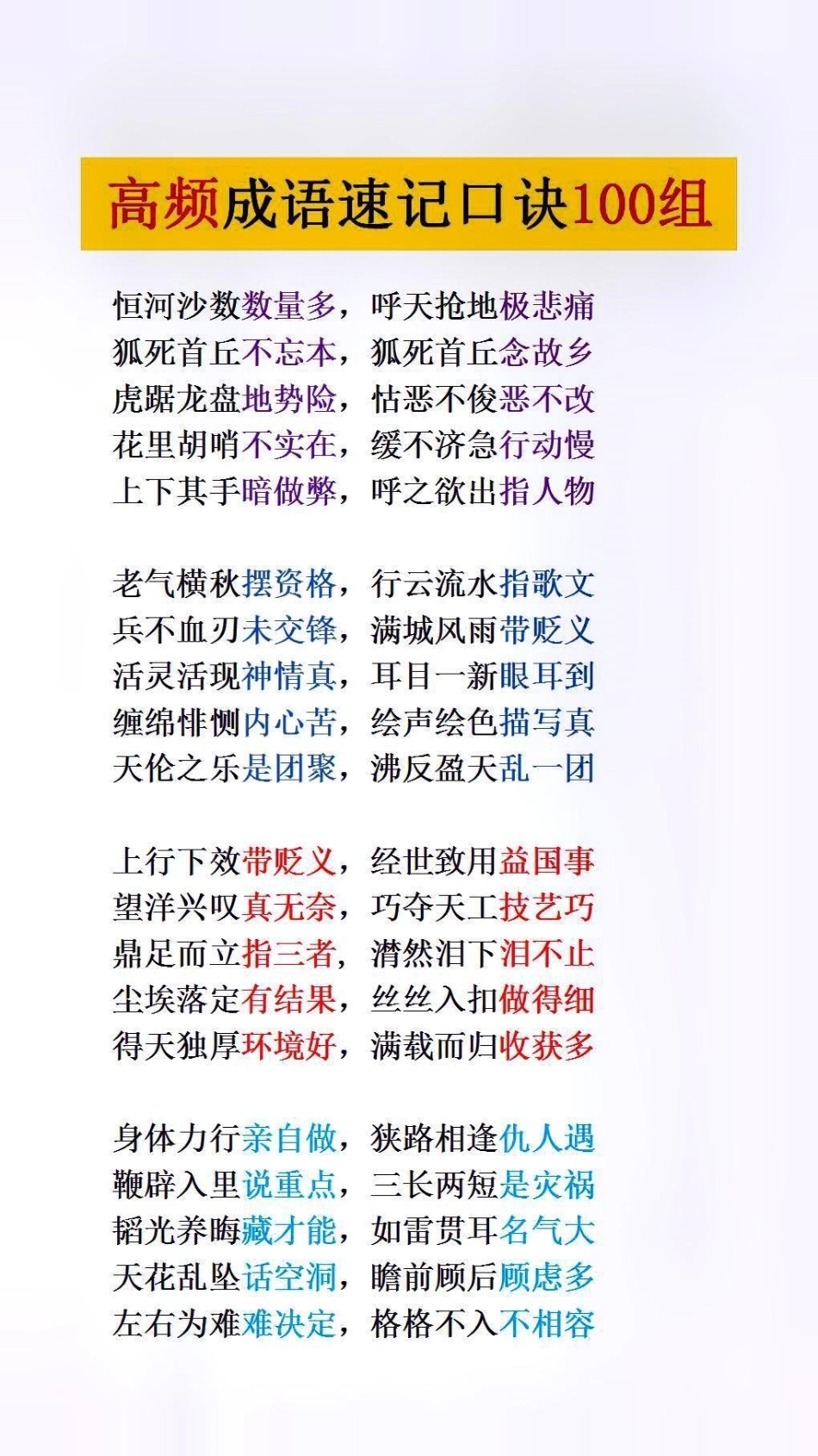 高频成语速记口诀小学语文 词语积累.pdf_第1页