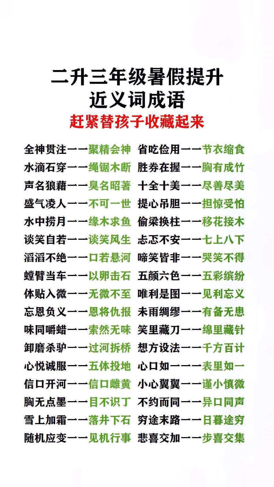 近义词成语，父母替孩子保存起来词语积累 学习.pdf_第1页