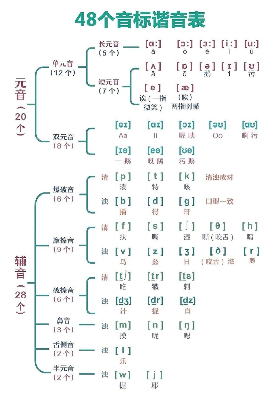 零基础学音标，赶紧下载打印吧英语 音标.pdf_第1页