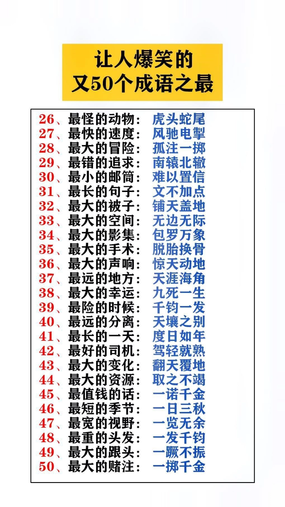 让人爆笑的又50个成语之最，替孩子收藏吧！成语 成语之最.pdf_第2页