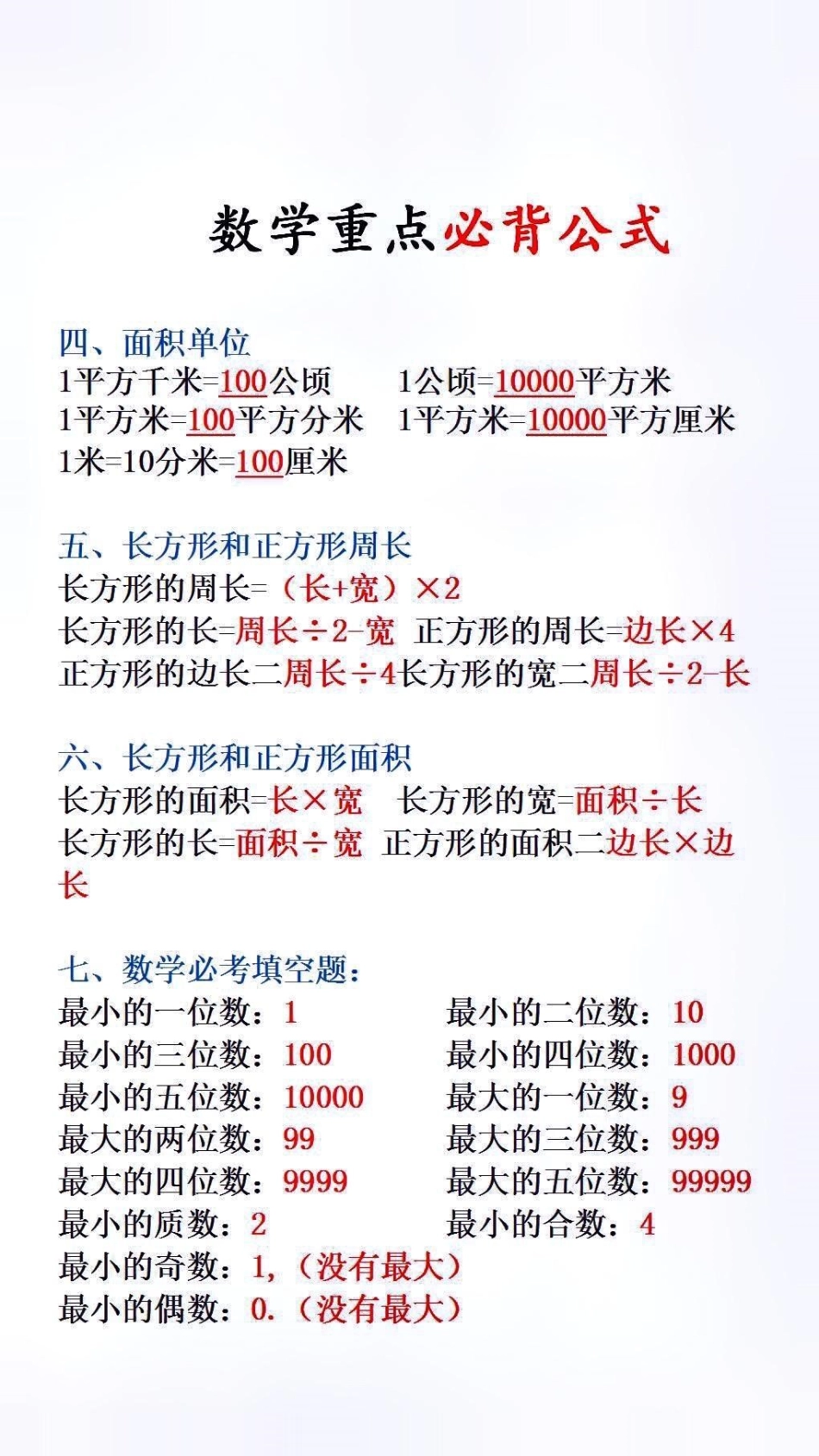 数学必背重点公式必考考点 小学数学.pdf_第2页