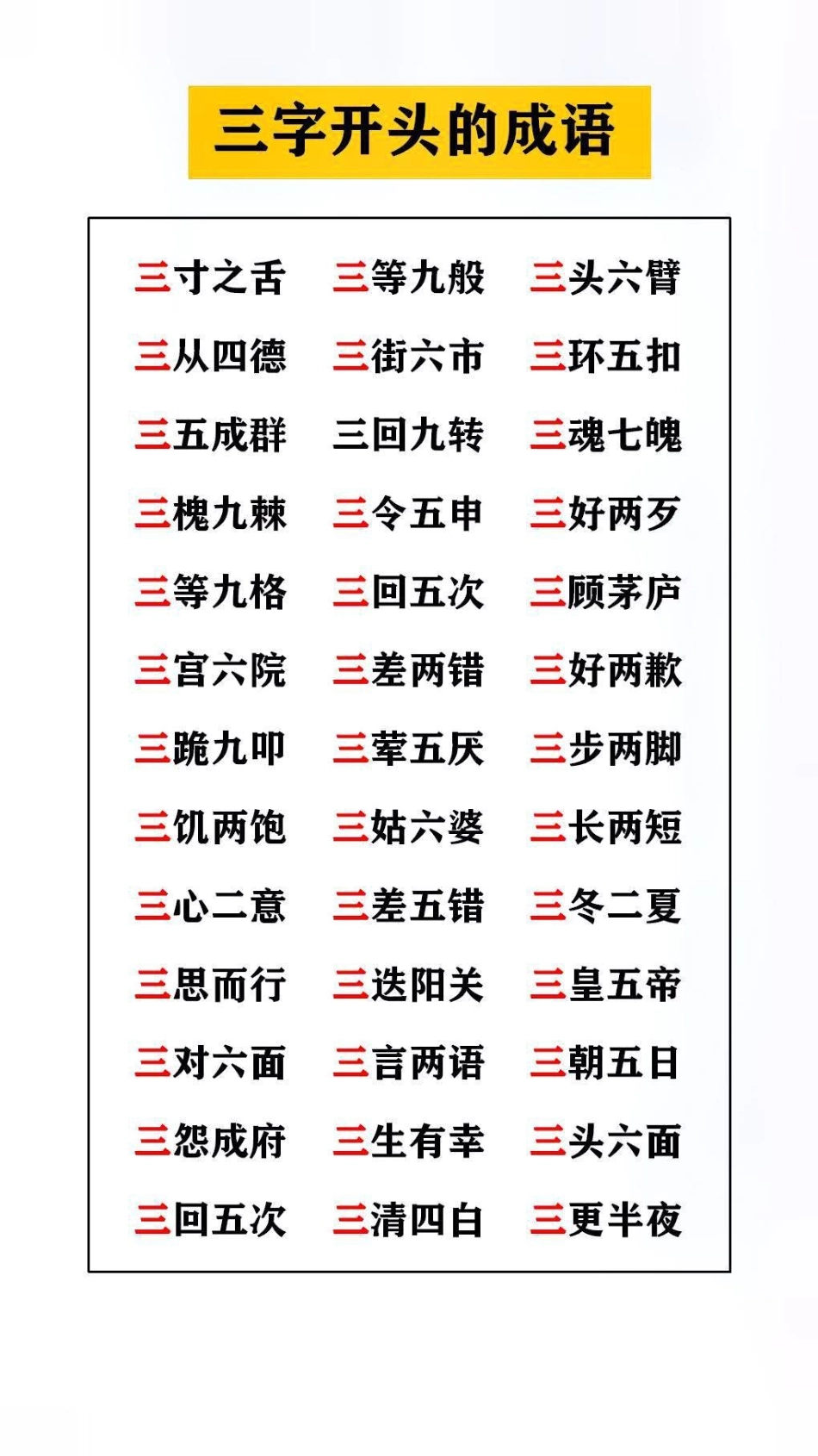 数字成语接龙替孩子保存起来吧！成语接龙 成语大全.pdf_第3页