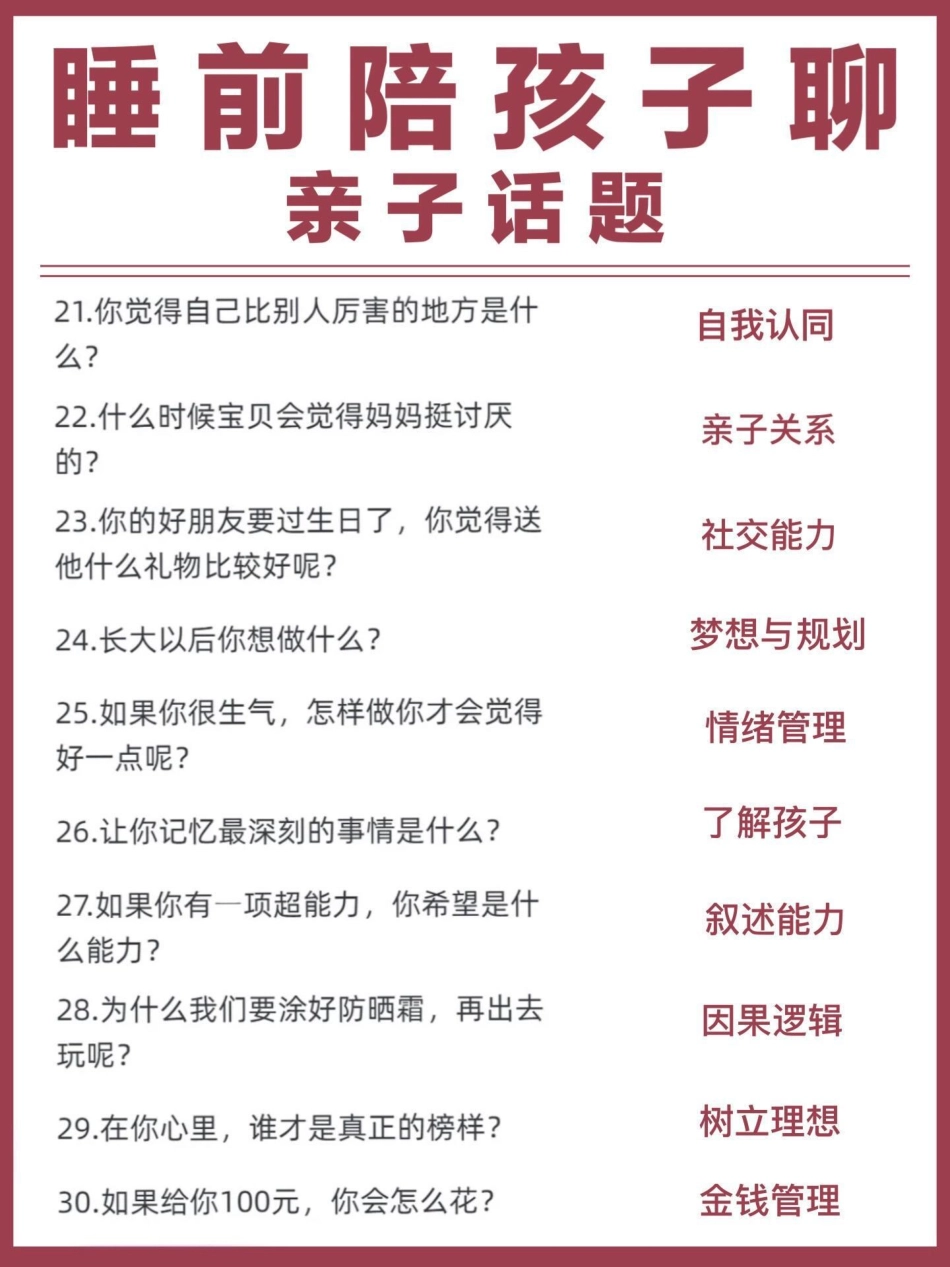 睡前陪孩子多聊一聊亲子话题，拉进亲子关系 亲子教育 亲子互动 家庭育儿教育 育儿知识.pdf_第3页