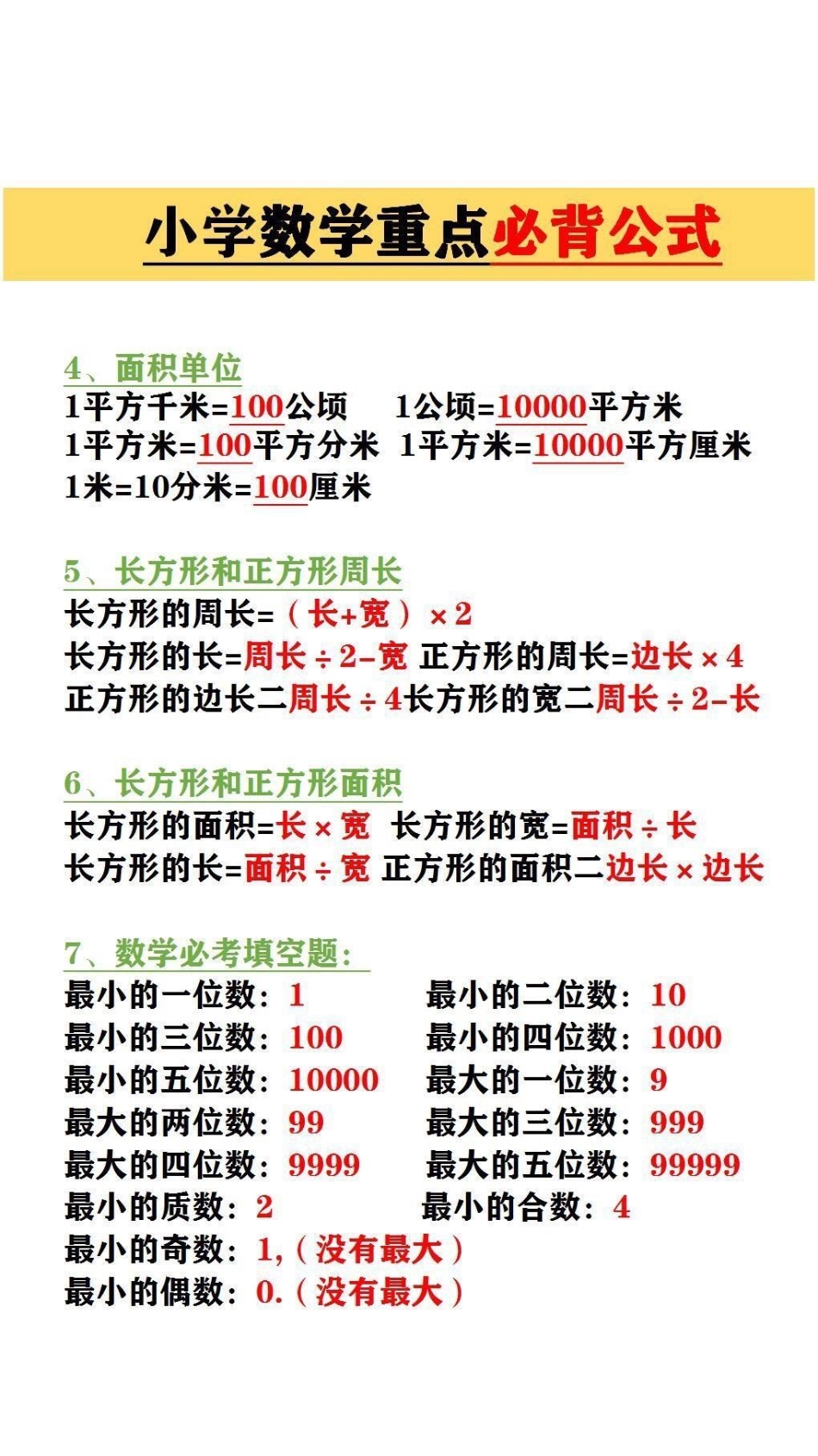 小学数学必备重点公式小学数学 必考考点.pdf_第2页