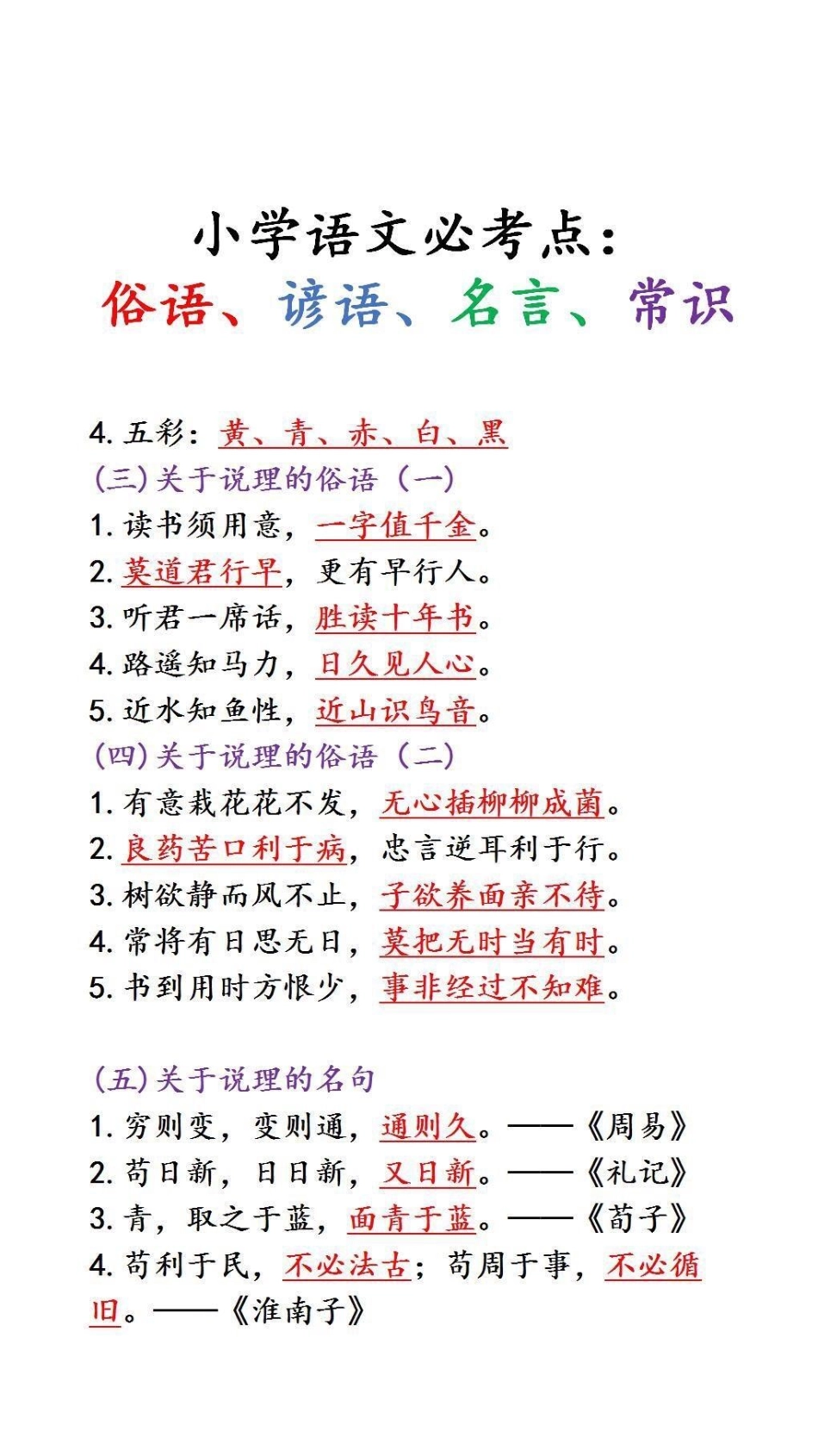 小学语文必考点必考考点 暑假充电计划.pdf_第3页