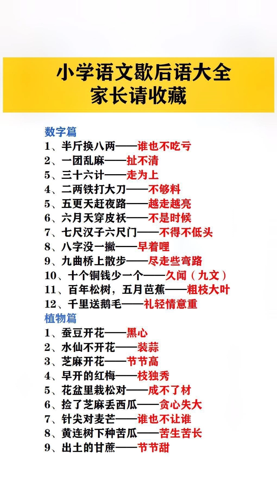 小学语文歇后语大全，提孩子保存吧歇后语 学习.pdf_第1页