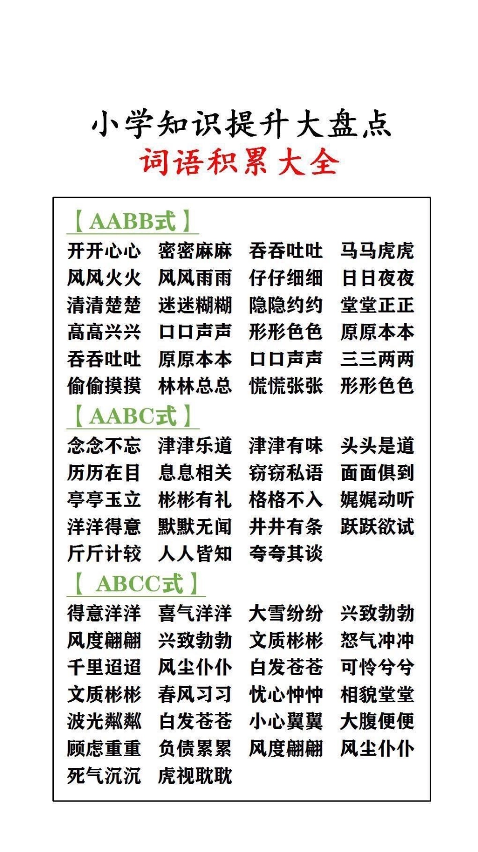 小学知识大盘点，词语积累成语.pdf_第1页