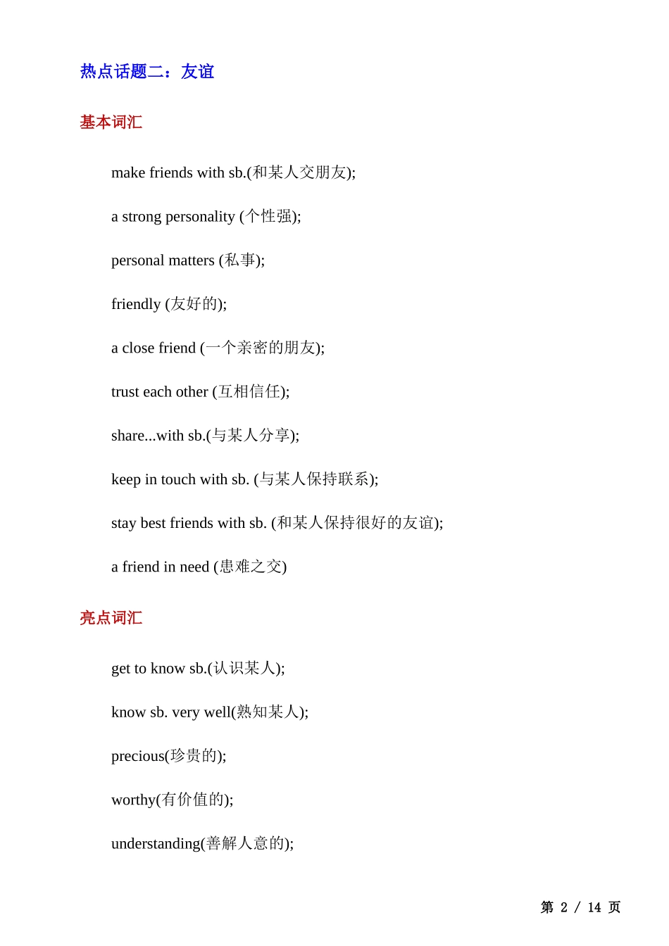 _初中英语【热点话题】10大词汇总结.docx_第2页