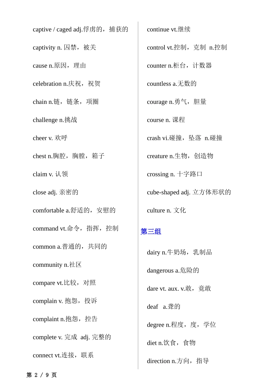 _初中英语【完形填空】高频单词+词组.docx_第2页