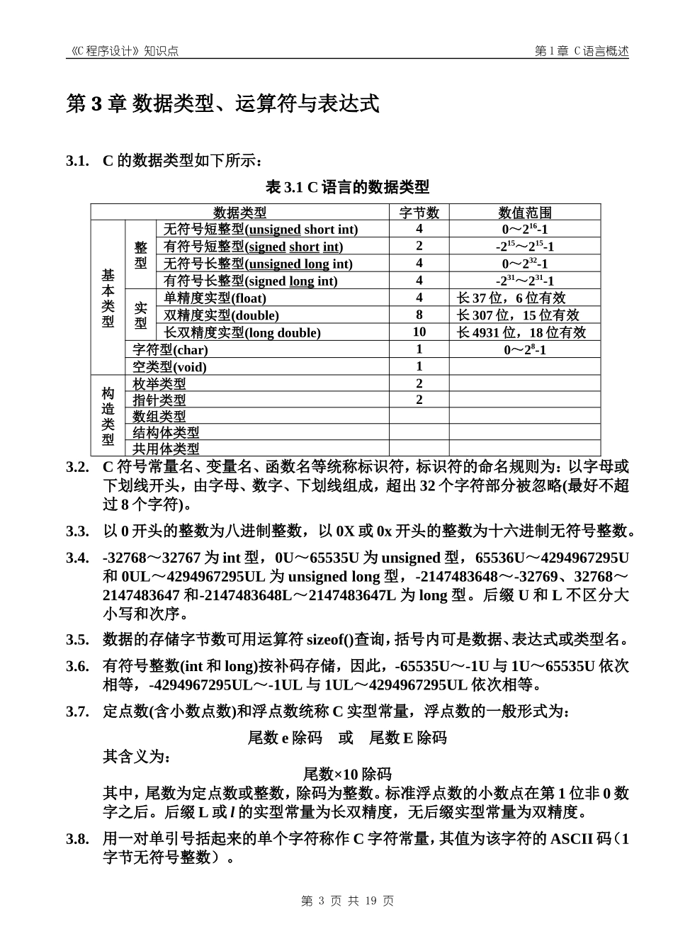 《C程序设计》复习资料知识点总结.doc_第3页