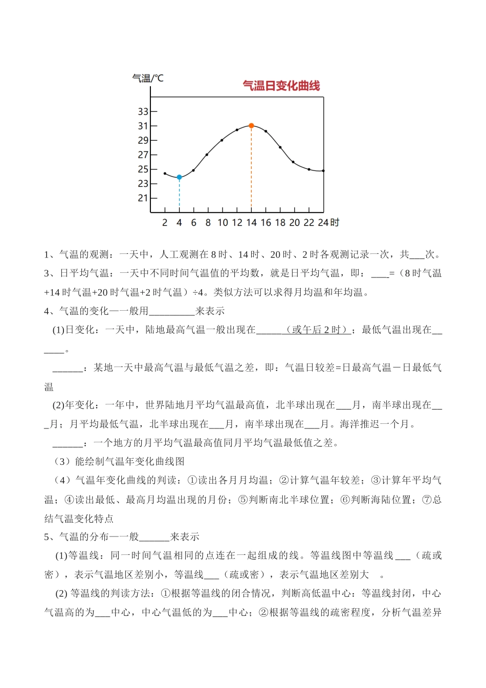 【七年级上册地理】3.2 气温的变化与分布-课后培优分级练（人教版）（解析版）.docx_第2页