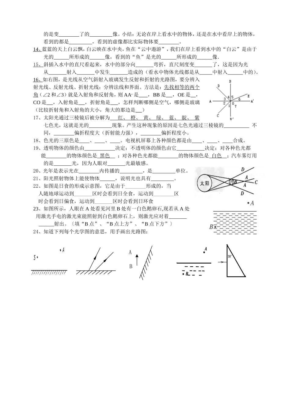 4章光现象笔记填空.doc_第2页