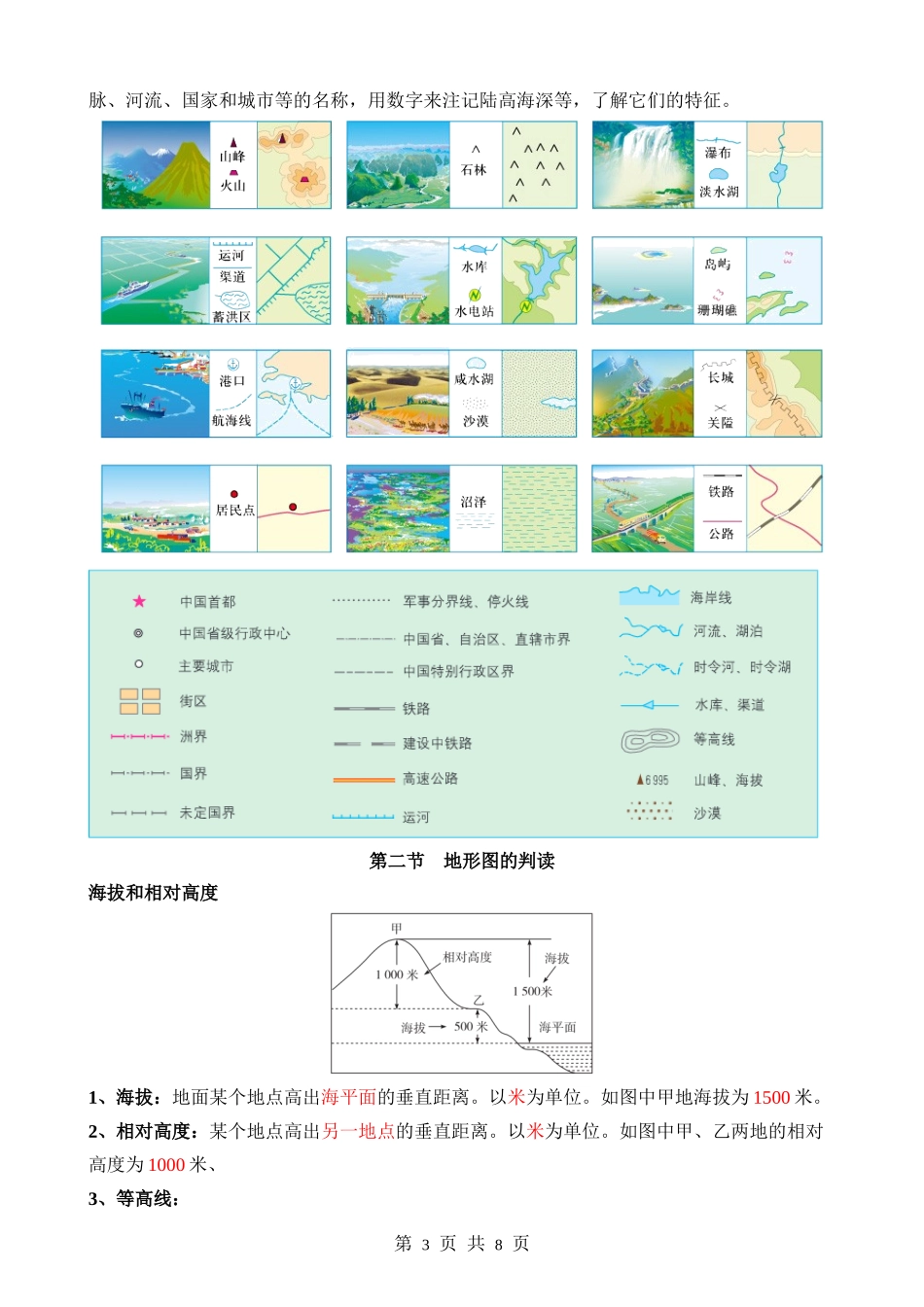 【商务星球】背诵02 第二章  地图.docx_第3页