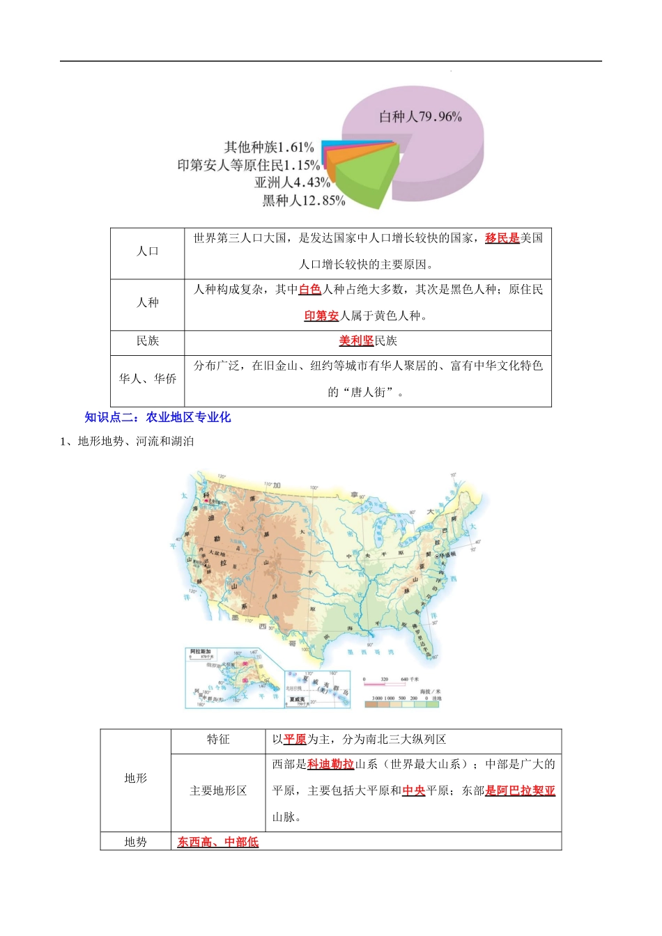 【中考地理】考前背诵知识手册汇总专题09 西半球的国家和极地地区.docx_第2页