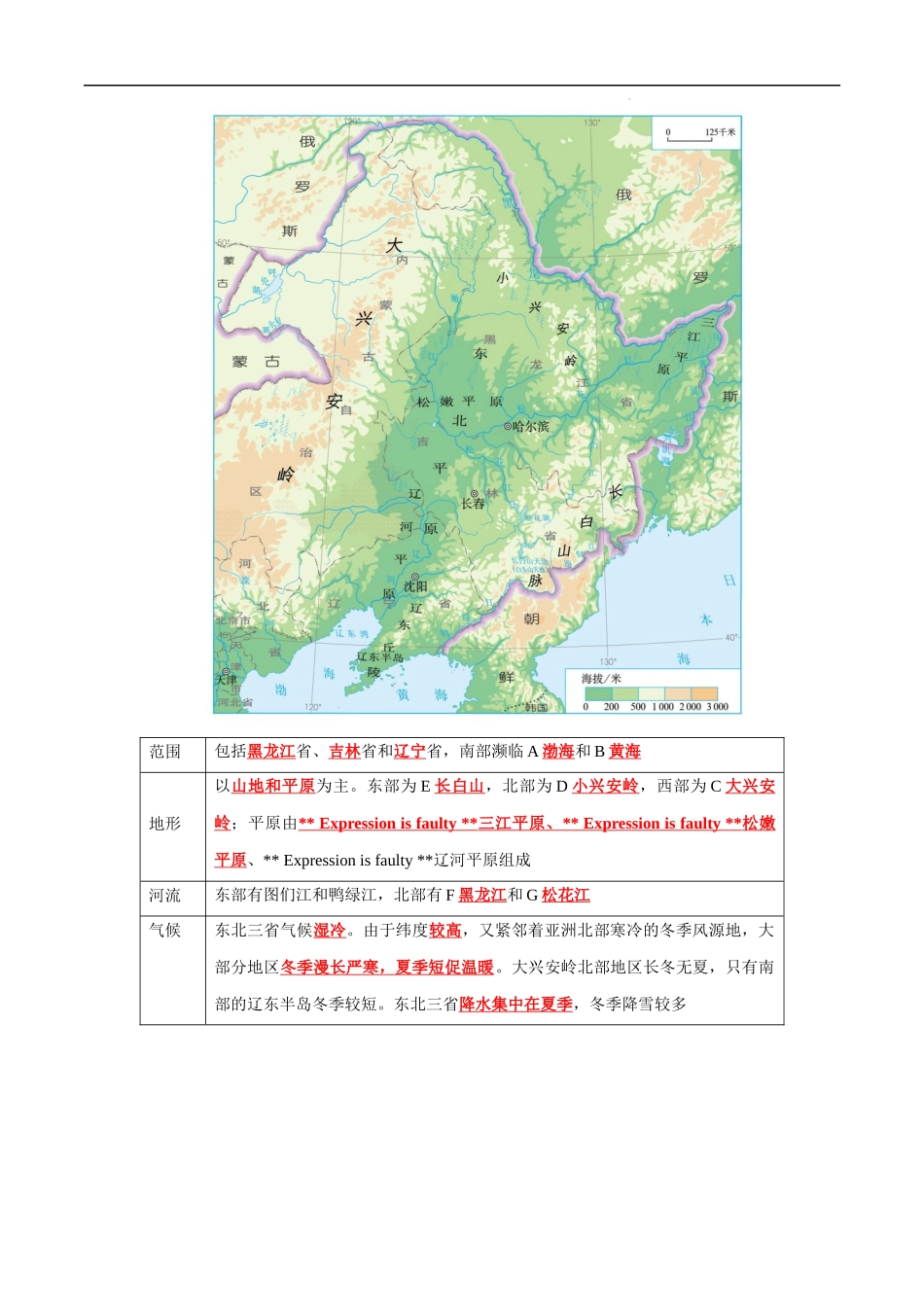 【中考地理】考前背诵知识手册汇总专题15 北方地区.docx_第3页