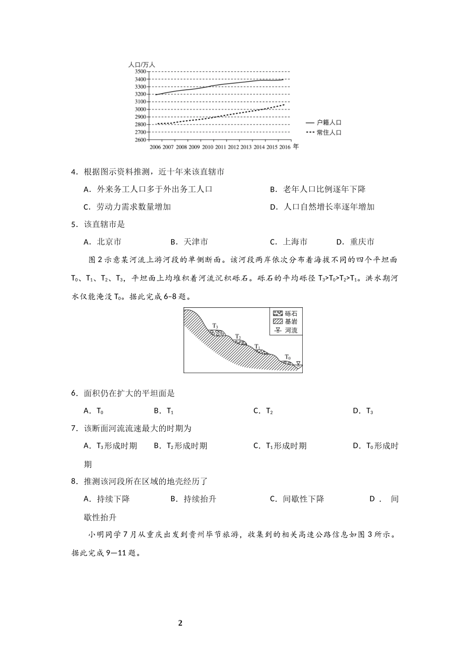2018年广东高考地理试题及答案.docx_第2页