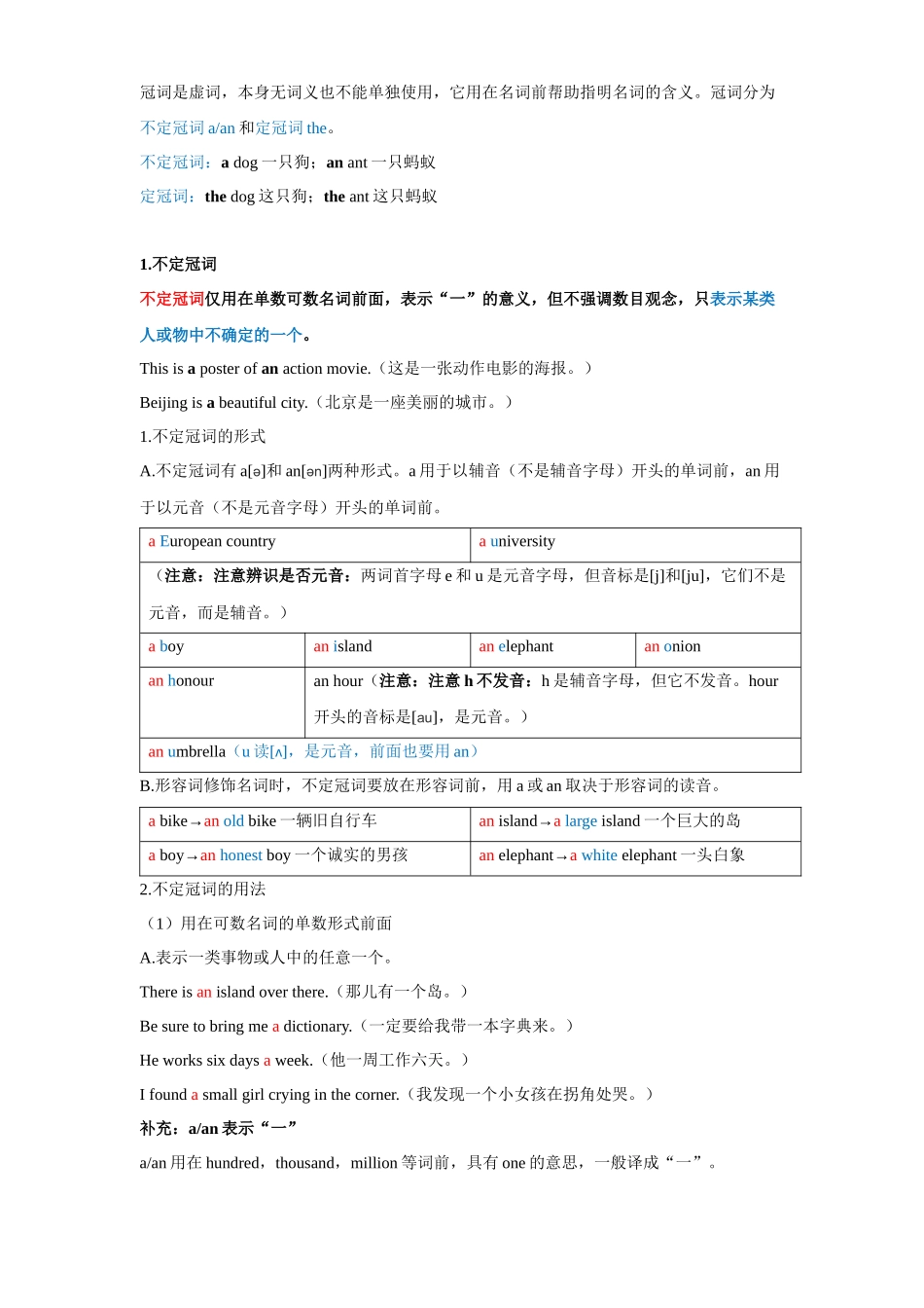 第3讲 冠词（学生版不带答案）.docx_第2页