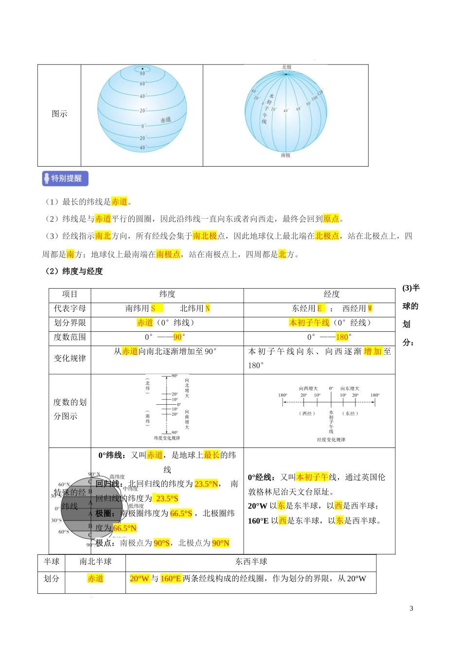 第二章    地球的面貌第二章地球的面貌 （考点梳理卷）-【难度分层单元卷】（解析版）.docx_第3页