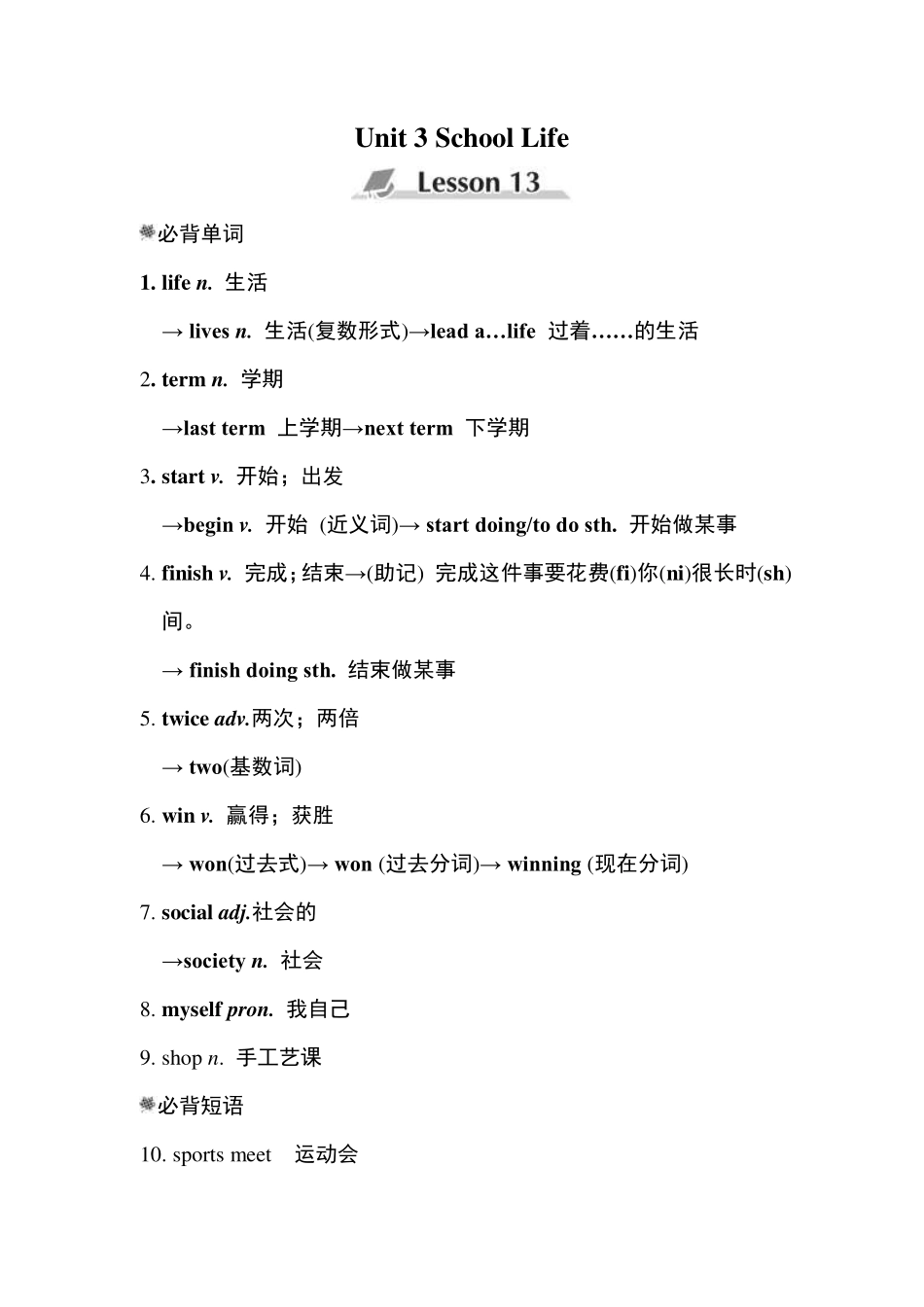 冀教版英语七年级下册第三单元知识点归纳.pdf_第1页