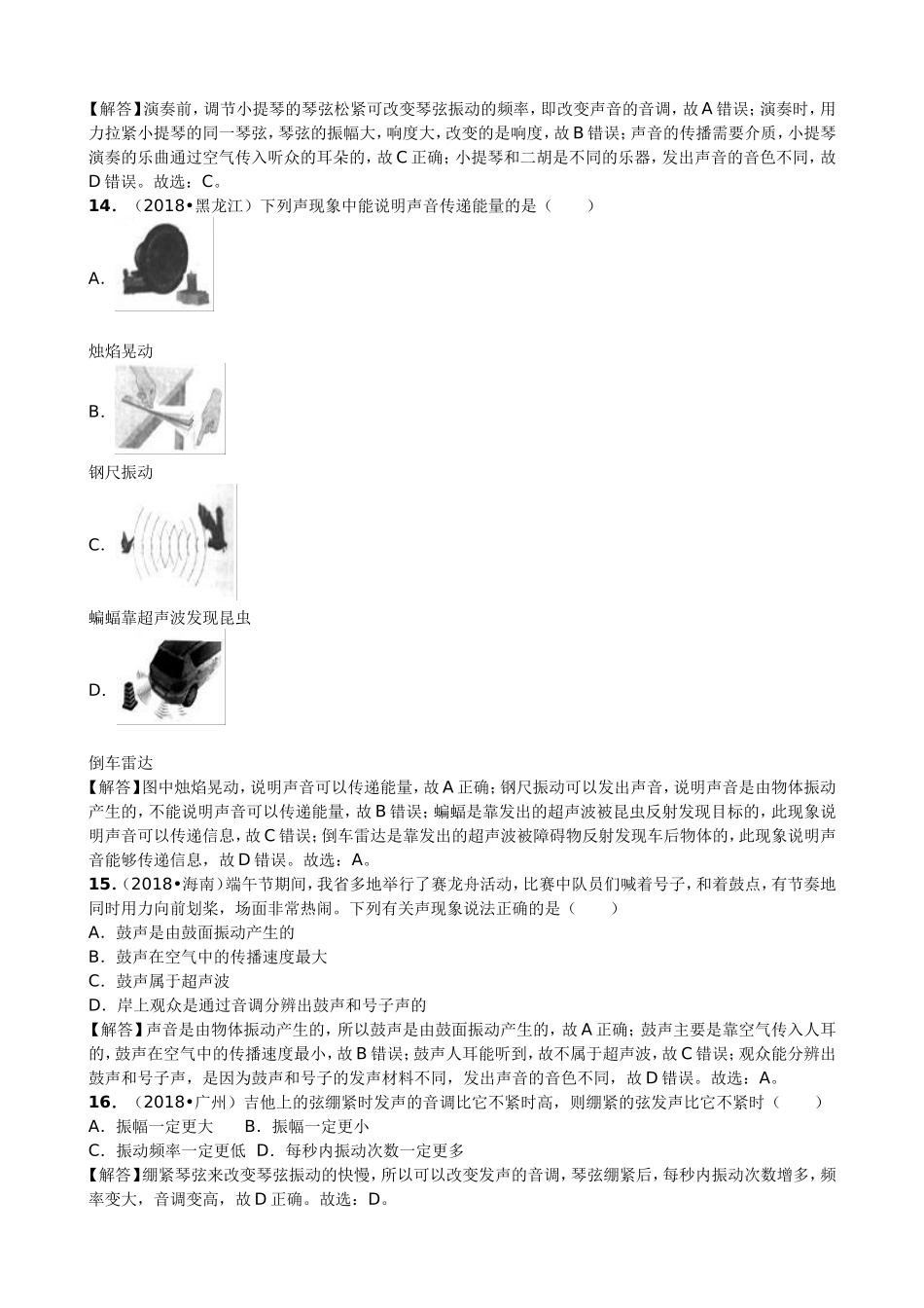 【九年级下册人教版物理】专题2  声音与环境.doc_第3页
