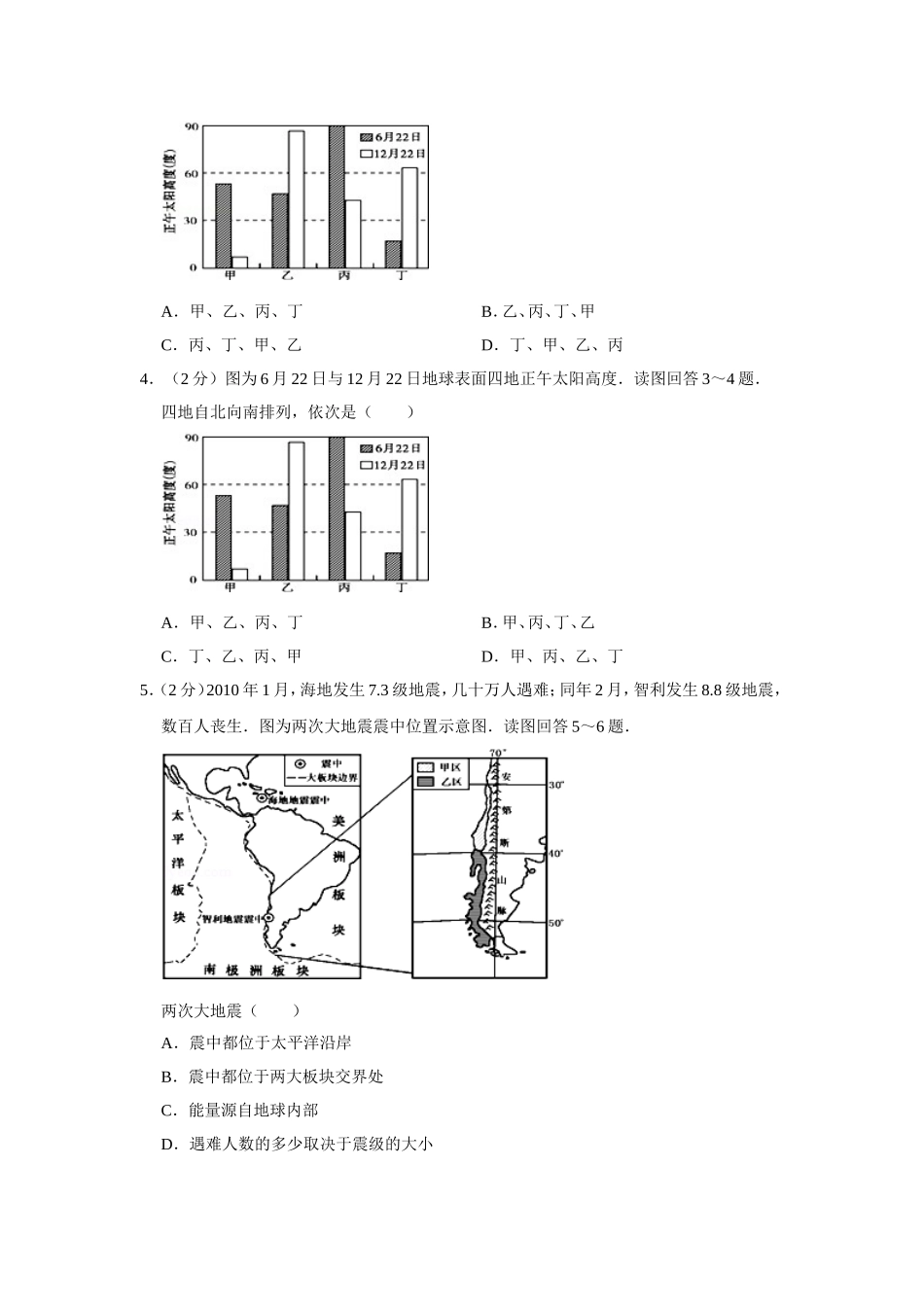 2010年江苏省高考地理试卷   .doc_第2页
