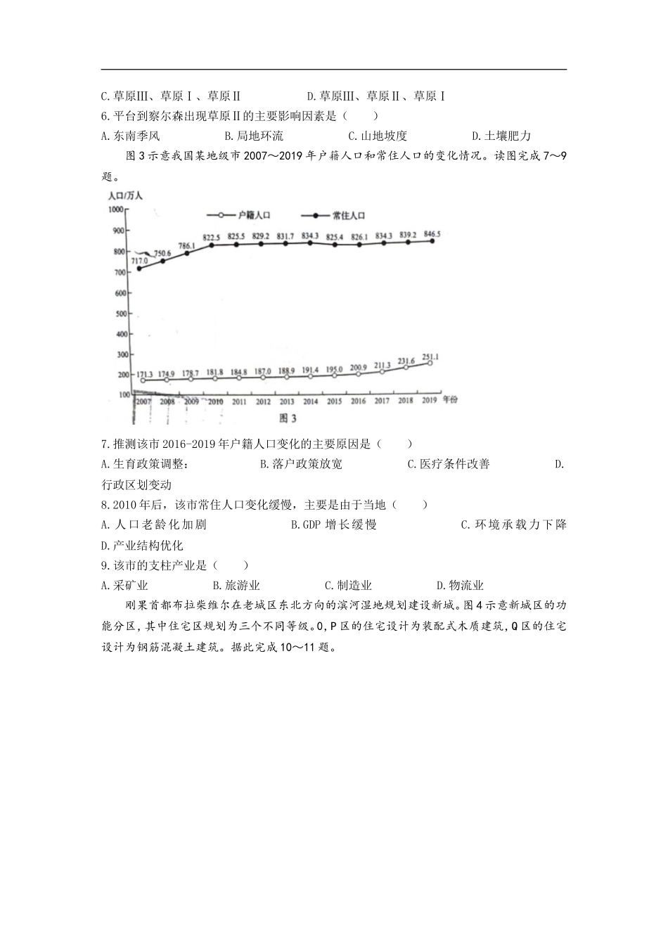 2021年高考真题 地理(山东卷)（原卷版）.doc_第3页