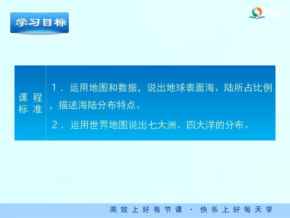 七年级上 地理 商务星球版 第三章 海洋与陆地《海陆分布》优教课件（第1课时）.ppt_第2页