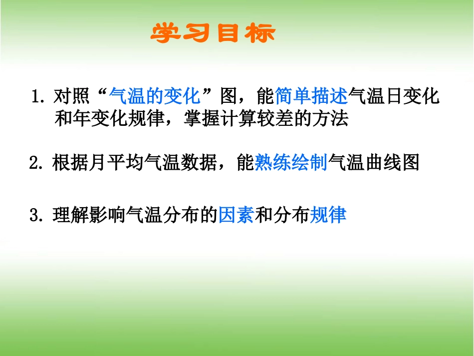 七年级上 地理 商务星球版 第四章 天气与气候《气温的变化与差异》参考课件2.ppt_第1页