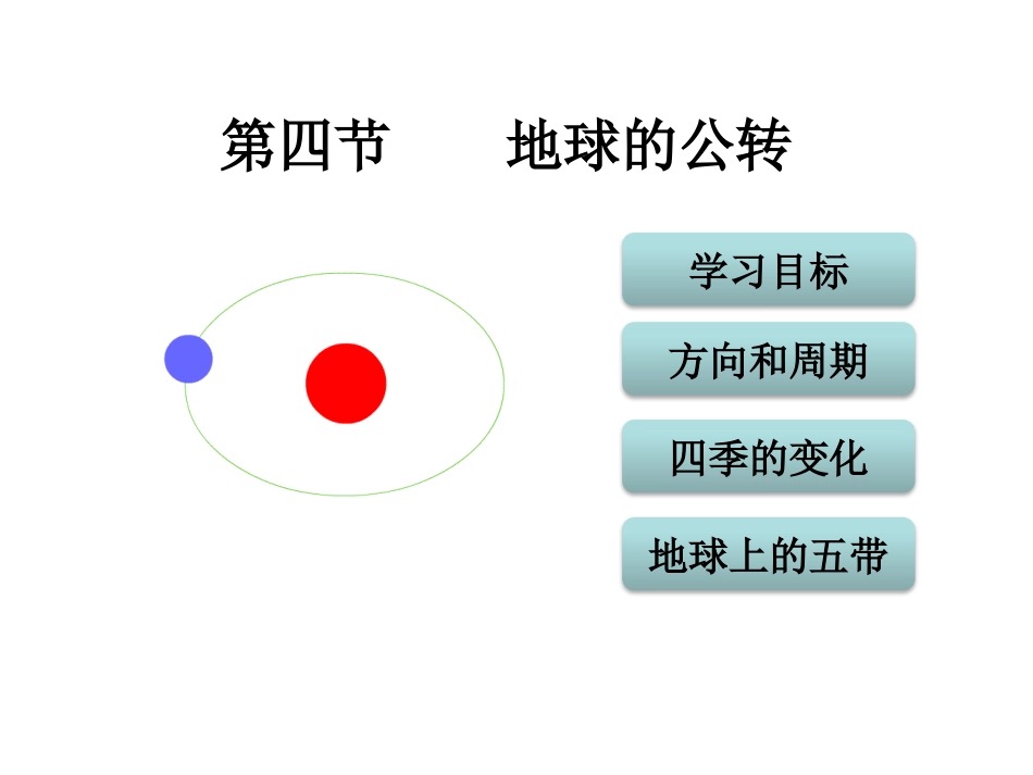 七年级上 地理 商务星球版 第一章 地球《地球的公转》参考课件.ppt_第1页