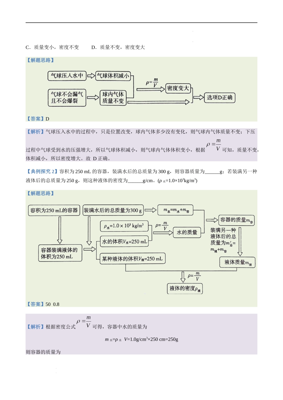 通关06 质量与密度、压强、浮力-备战2024年中考物理抢分秘籍（全国通用）（解析版）.docx_第3页