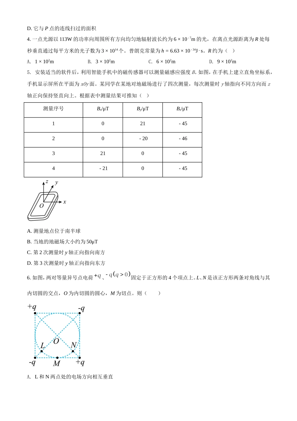 2022年全国乙卷高考理综物理真题及答案.doc_第2页