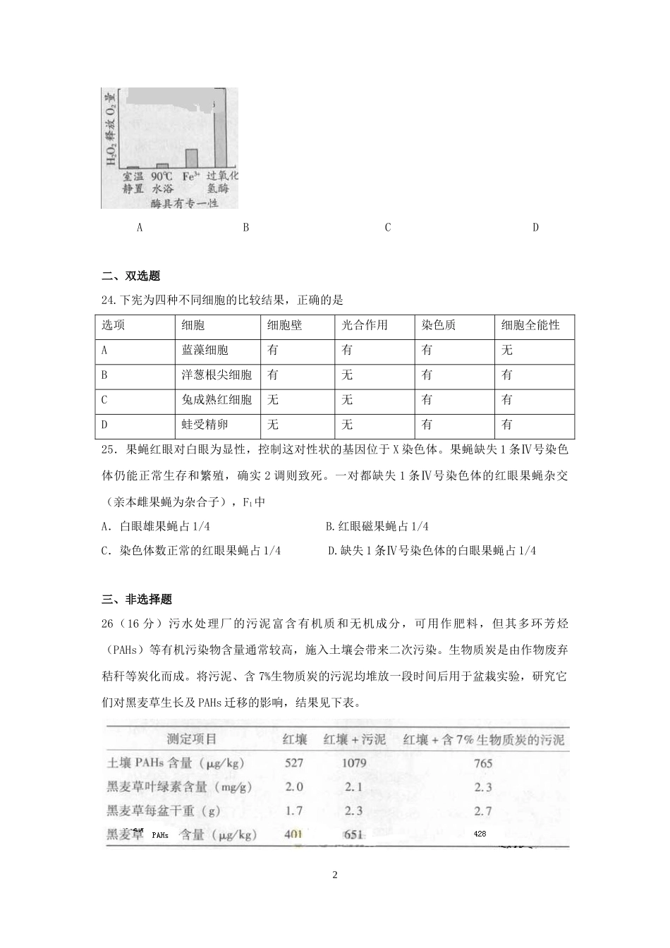 2013年广东高考生物（原卷版）.docx_第2页