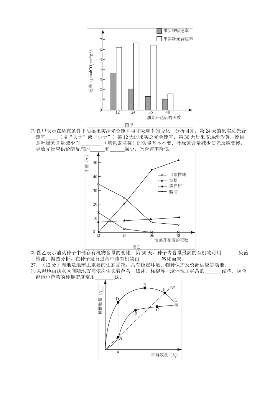 2015年高考真题 生物(山东卷)（原卷版）.docx_第3页