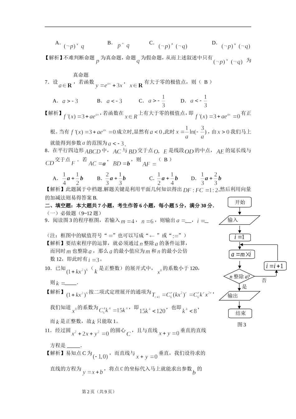 2008年广东高考（理科）数学试题及答案.doc_第2页